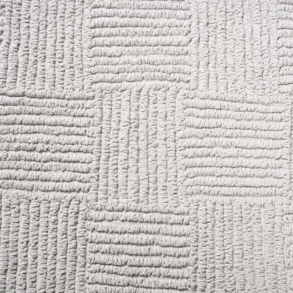 Tufted Cotton Reversible Floor Mat Light Grey 84x50cm Nestasia