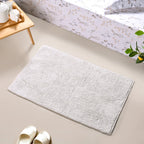 Tufted Cotton Reversible Floor Mat Light Grey 84x50cm Nestasia