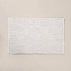 Tufted Cotton Reversible Floor Mat Light Grey 84x50cm Nestasia
