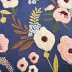 Tufted Floral Embroidered Cushion Cover 40x40cm Nestasia
