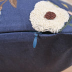 Tufted Floral Embroidered Cushion Cover 40x40cm Nestasia