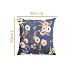 Tufted Floral Embroidered Cushion Cover 40x40cm Nestasia