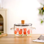 Tulip Borosilicate Glass Cooking Pot With Lid 1800ml Nestasia