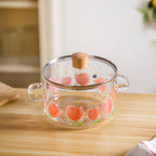 Tulip Borosilicate Glass Cooking Pot With Lid 1800ml Nestasia