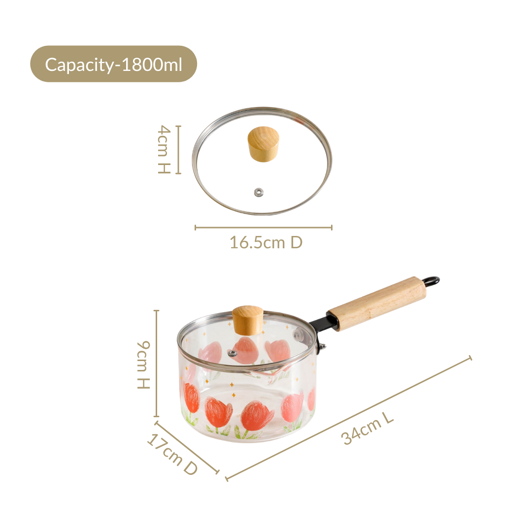 Tulip Saucepan With Lid 1800ml Nestasia