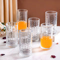 Diamond Design Highball Glass Set Of 6 466ml Nestasia