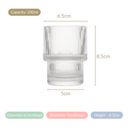 Set Of 6 Stackable Drinking Glasses Ribbed Nestasia