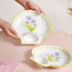 Tuscany Ceramic Section Plates Set Of 2 Nestasia