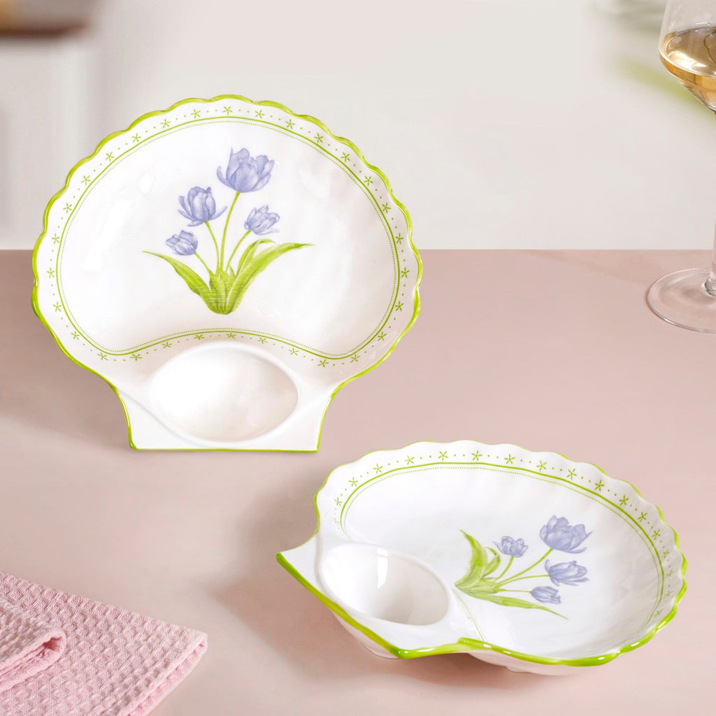 Tuscany Ceramic Section Plates Set Of 2 Nestasia