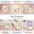 Tuscany Ceramic Section Plates Set Of 2 Nestasia