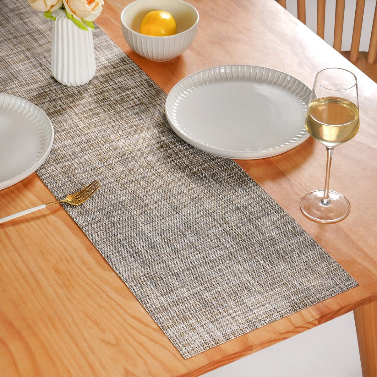 Textured Reversible Washable Table Runner 180x30cm Nestasia