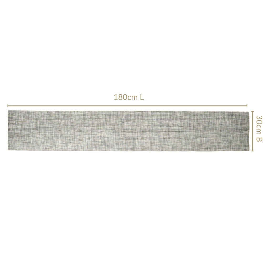 Reversible Washable Table Runner Grey 180x30cm Nestasia