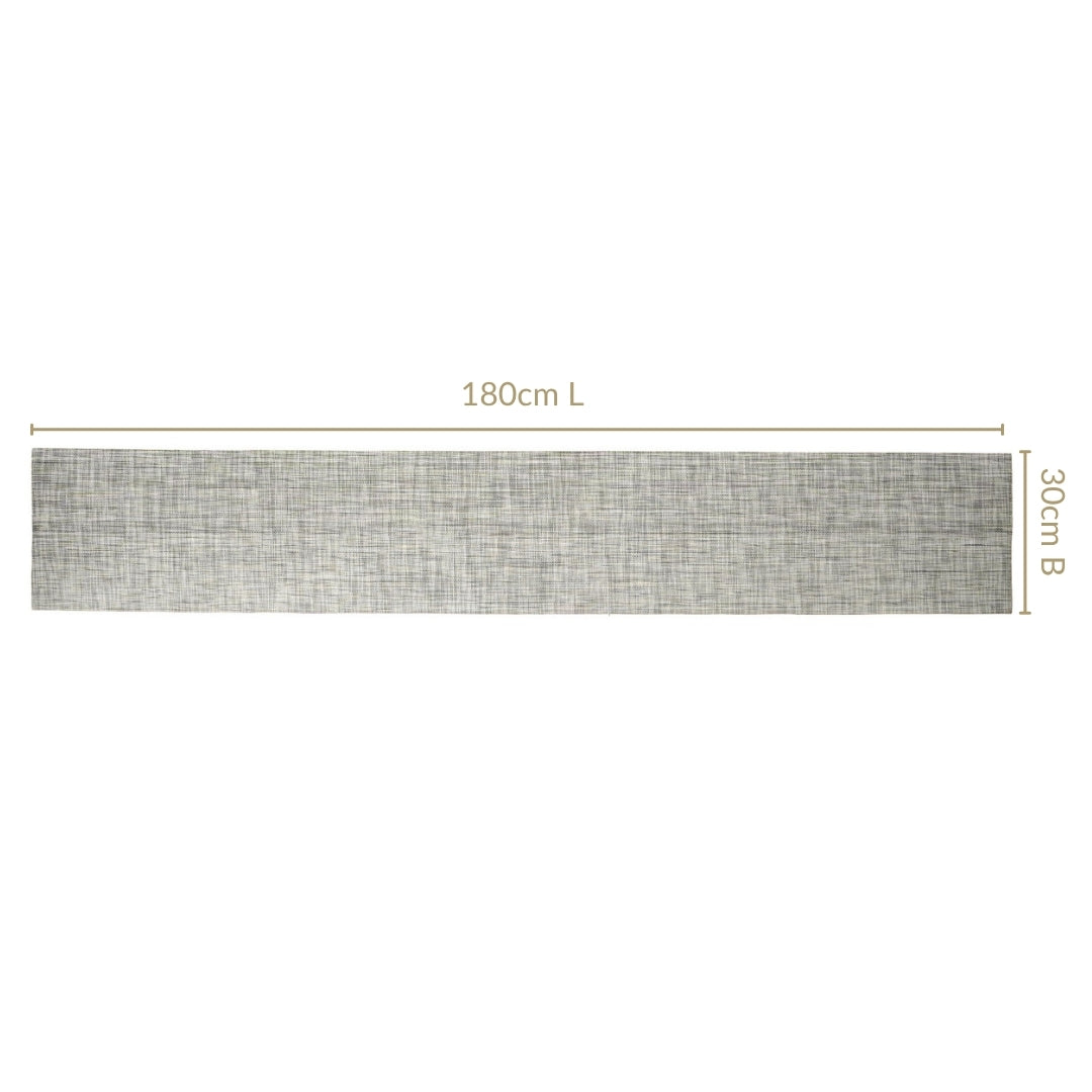 Reversible Washable Table Runner Grey 180x30cm Nestasia