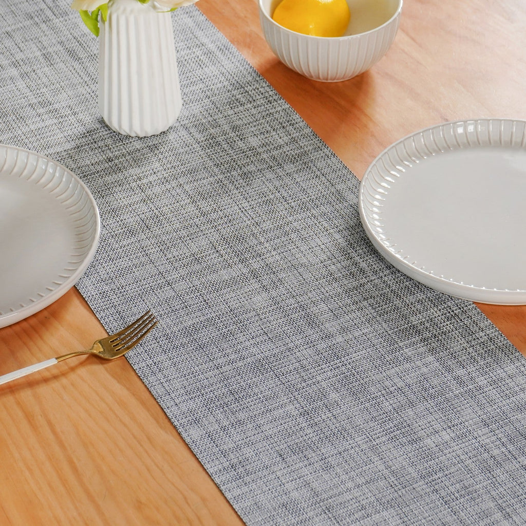 Reversible Washable Table Runner Grey 180x30cm Nestasia