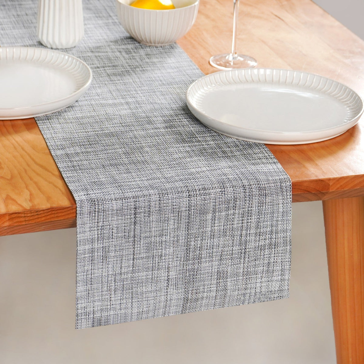 Reversible Washable Table Runner Grey 180x30cm Nestasia