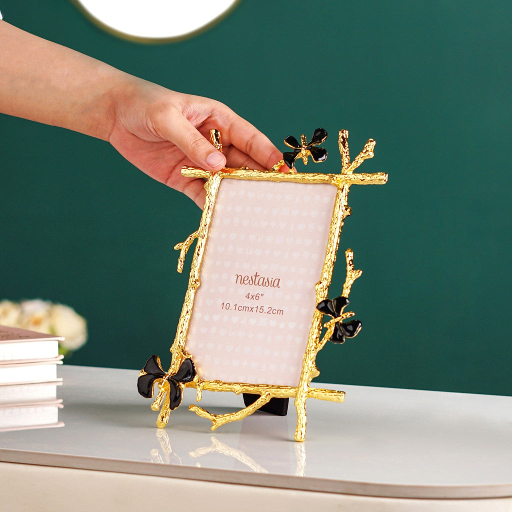 Black Gold Art Photo Frame Small 10x15cm Nestasia