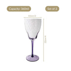 Twilight Embossed Wine Glass Set Of 2 360ml Nestasia