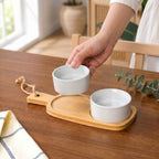 Twin Bowl Serving Platter Set Of 3 Nestasia