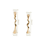 Twirl Table Candle Holder Set Of 2 Gold Nestasia