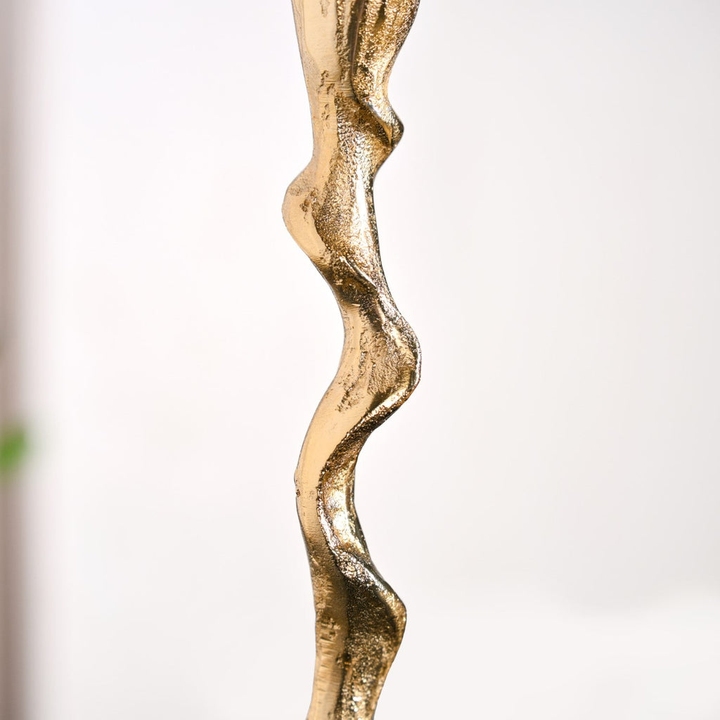 Twirl Table Candle Holder Set Of 2 Gold Nestasia