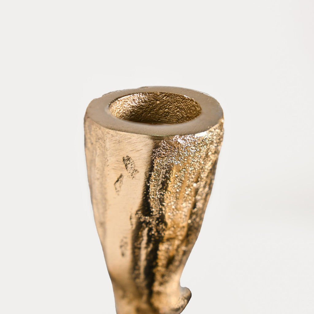 Twirl Table Candle Holder Set Of 2 Gold Nestasia