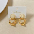 Twisted Grace Earrings White Nestasia