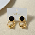 Twisted Grace Earrings Black Nestasia