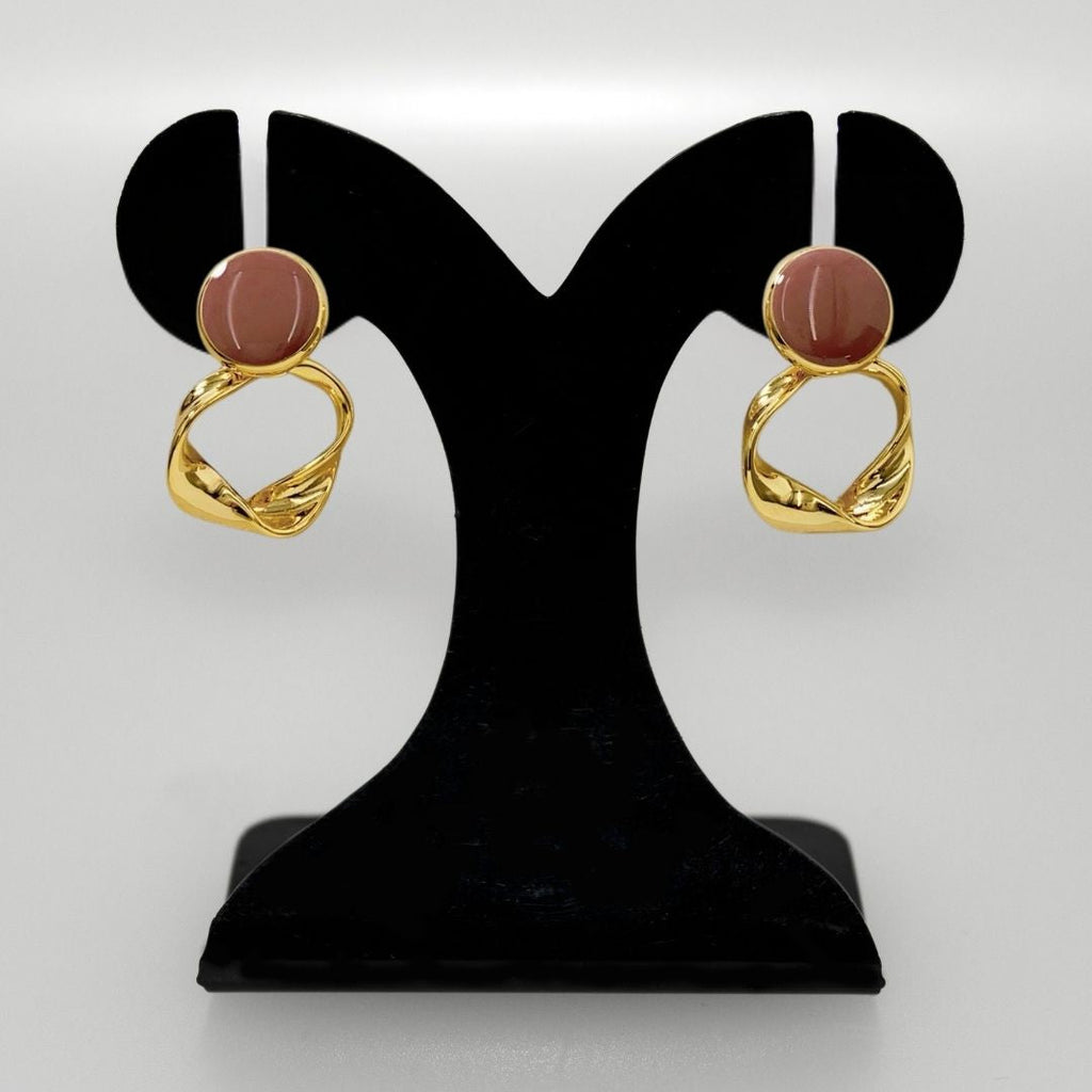 Twisted Grace Earrings Mauve Nestasia