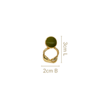 Twisted Grace Earrings Green Nestasia
