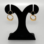 Twisted Hoop Dangling Earrings Black Nestasia