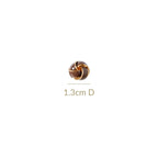 Twisted Knot Studs Brown Nestasia