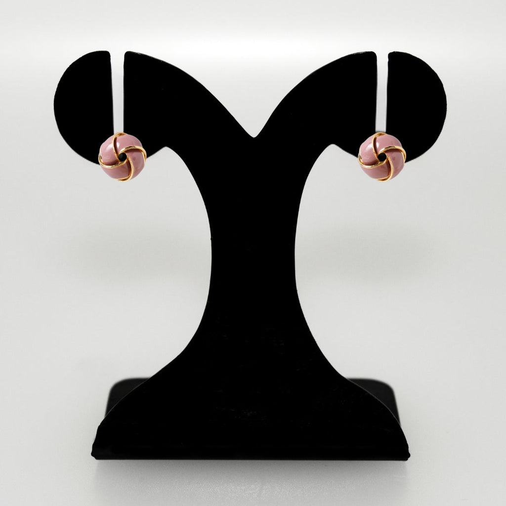 Twisted Knot Studs Mauve Nestasia