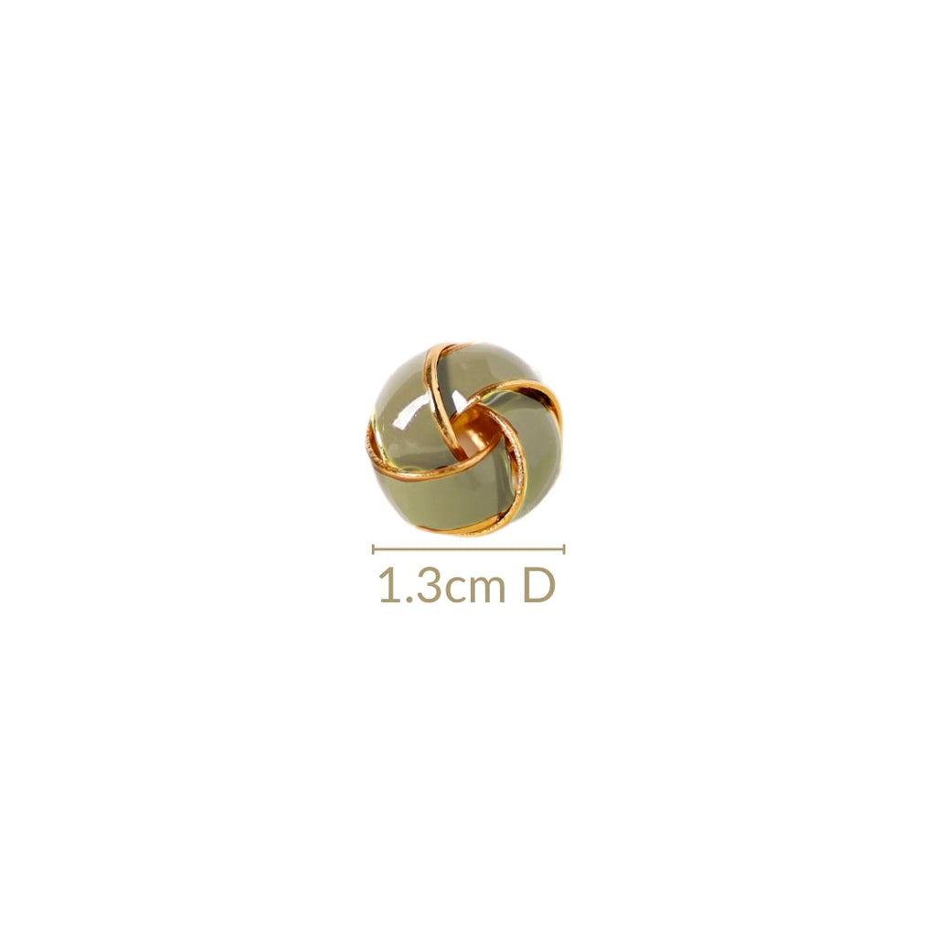 Twisted Knot Studs Sage Nestasia