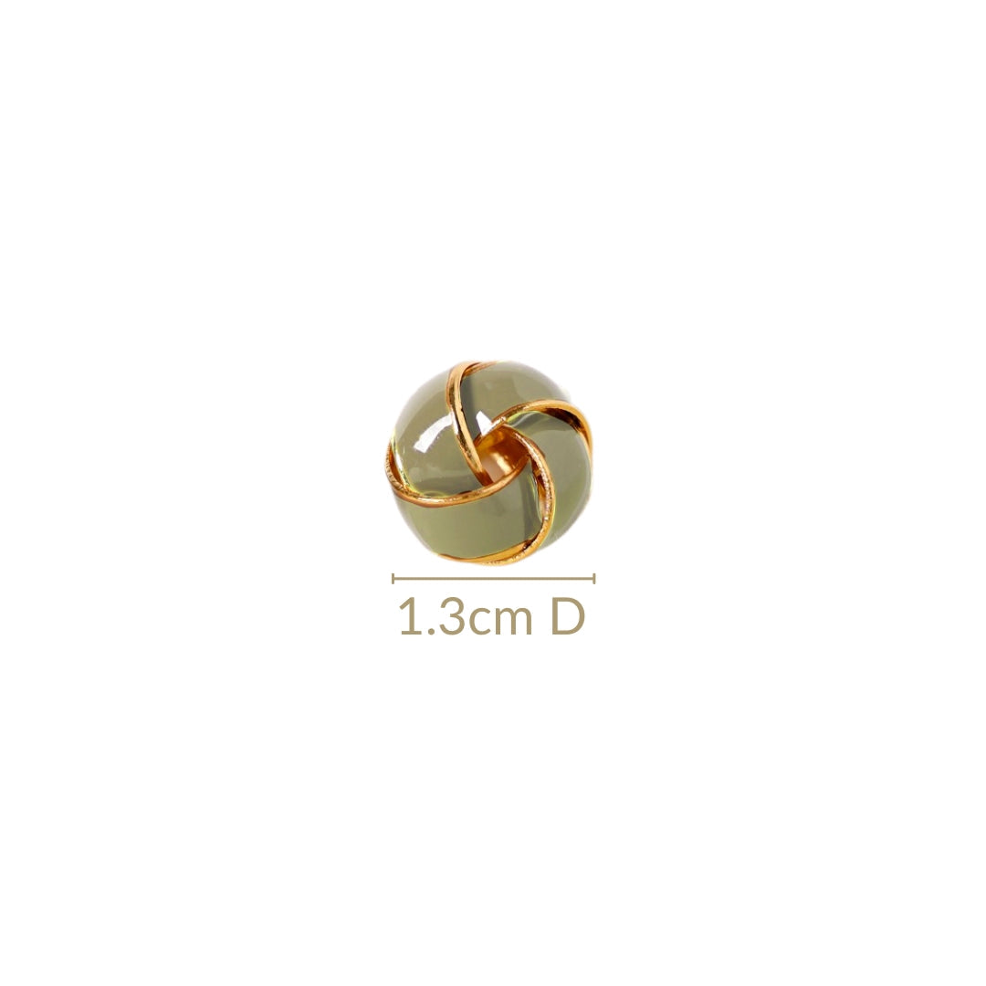Twisted Knot Studs Sage Nestasia