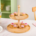Two Tier Bamboo Cupcake Stand Nestasia
