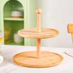 Two Tier Bamboo Cupcake Stand Nestasia