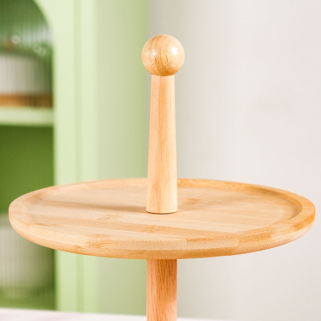 Two Tier Bamboo Cupcake Stand Nestasia