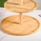Two Tier Bamboo Cupcake Stand Nestasia