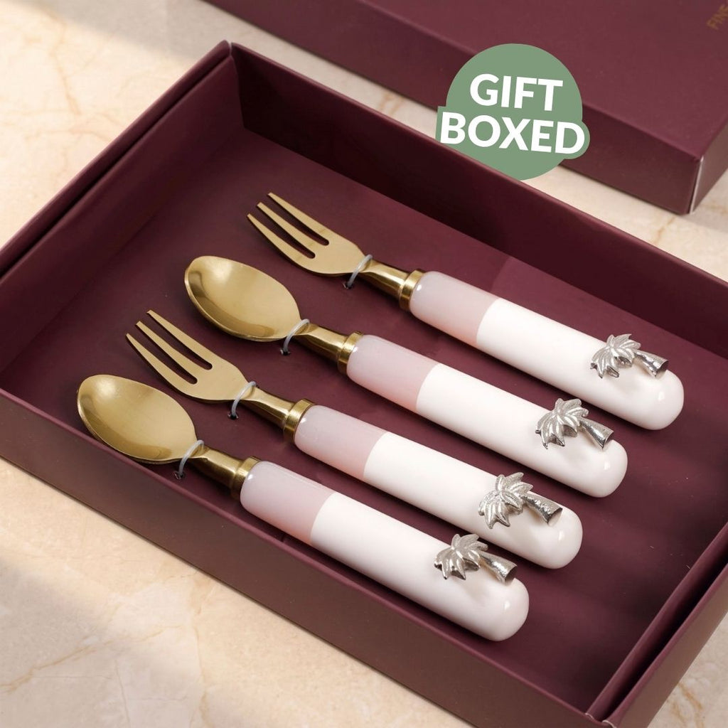 Tropical Soft Girl Cutlery Set Of 4 Nestasia