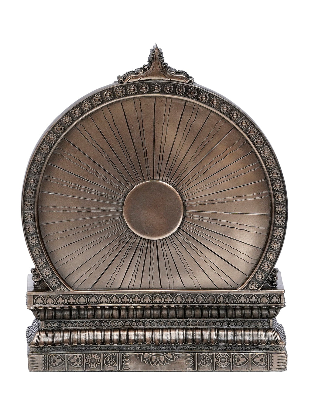 Lord Shiva Parivar Sitting on Singhasan Polyresin and Bronze Decorative murti/statue Kafalo