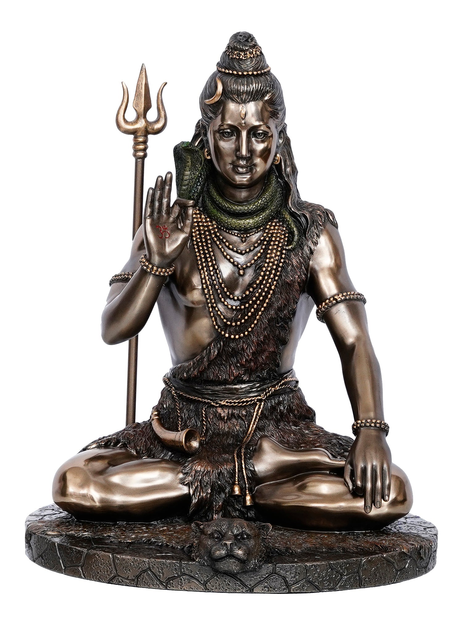 Polyresin and Bronze Decorative Blessing Lord Shiva statue Kafalo