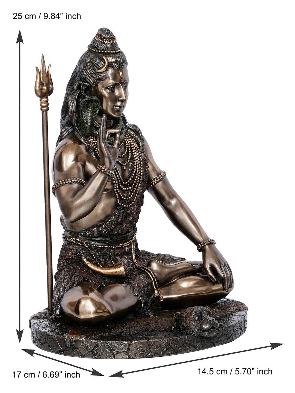 Polyresin and Bronze Decorative Blessing Lord Shiva statue Kafalo