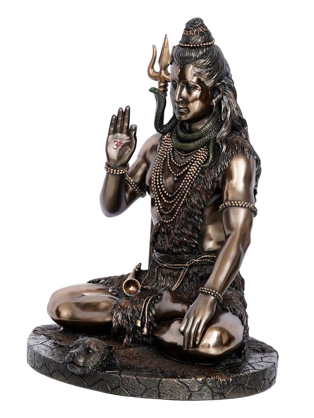 Polyresin and Bronze Decorative Blessing Lord Shiva statue Kafalo
