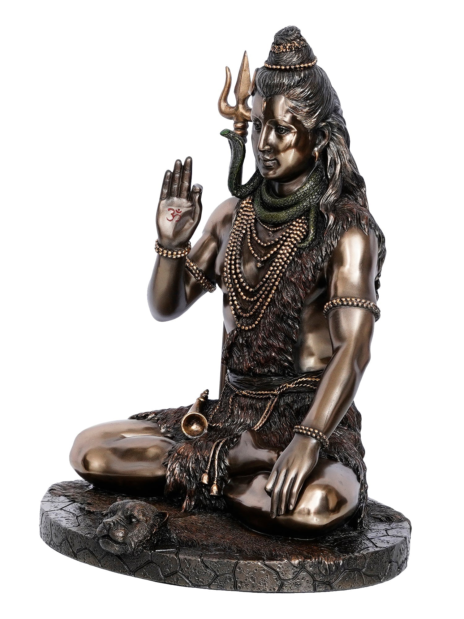Polyresin and Bronze Decorative Blessing Lord Shiva statue Kafalo