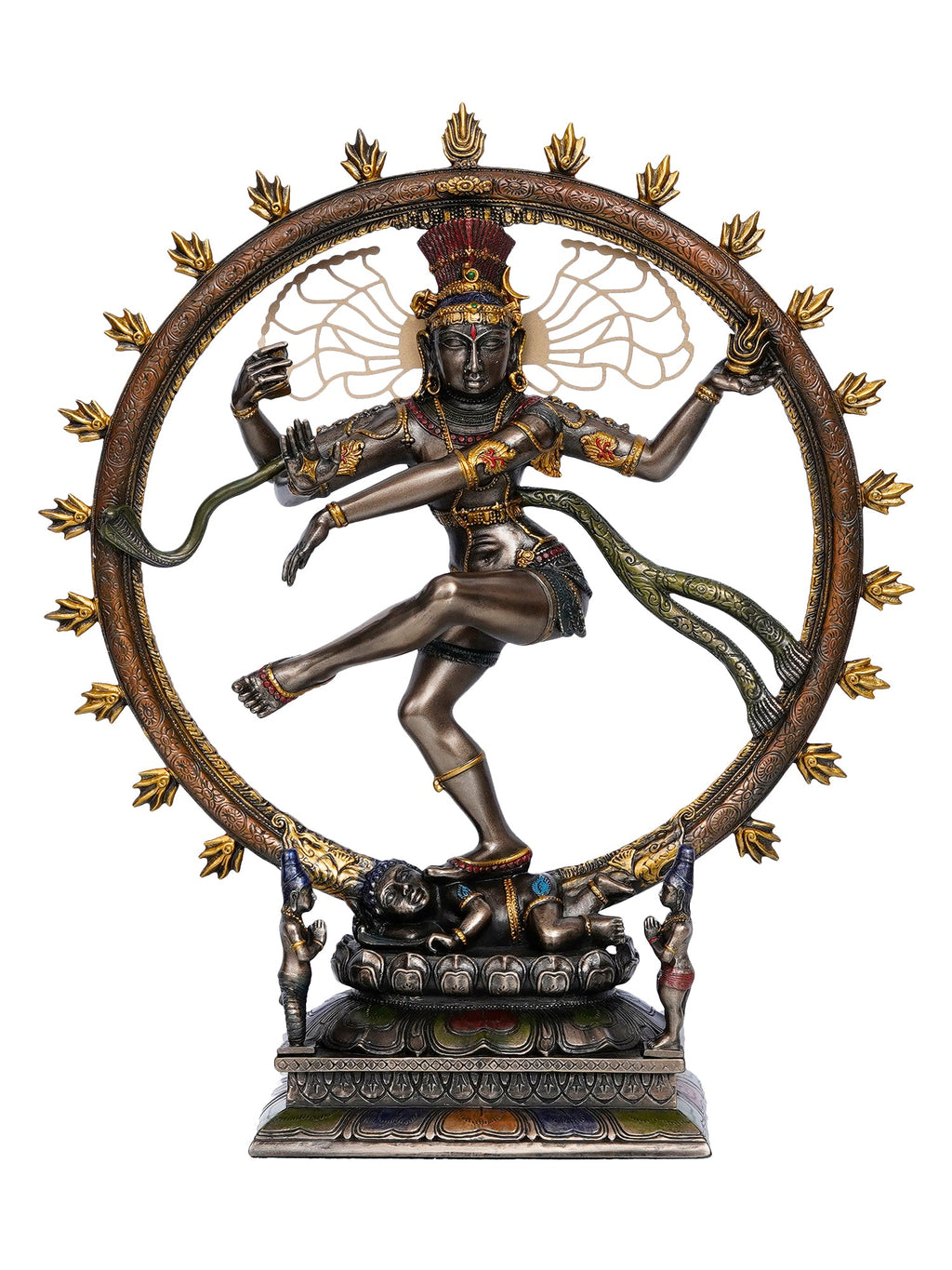 Polyresin and Bronze Decorative dancing nataraja statue Kafalo