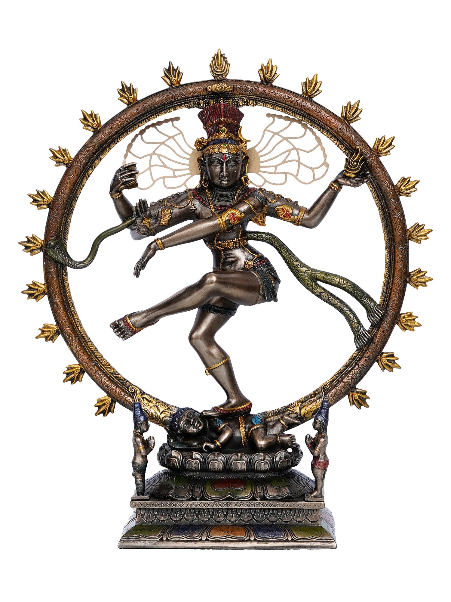 Polyresin and Bronze Decorative dancing nataraja statue Kafalo