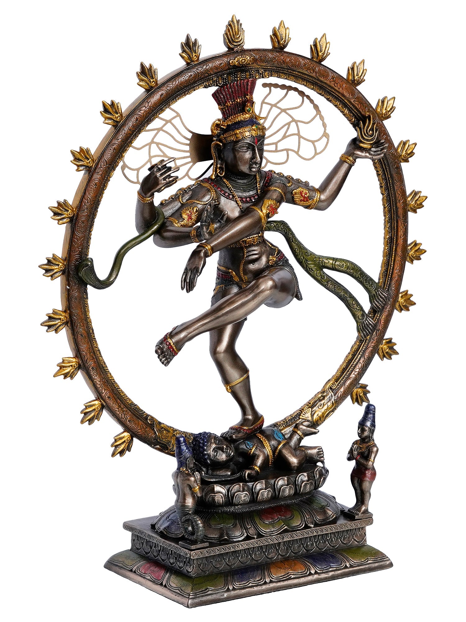Polyresin and Bronze Decorative dancing nataraja statue Kafalo