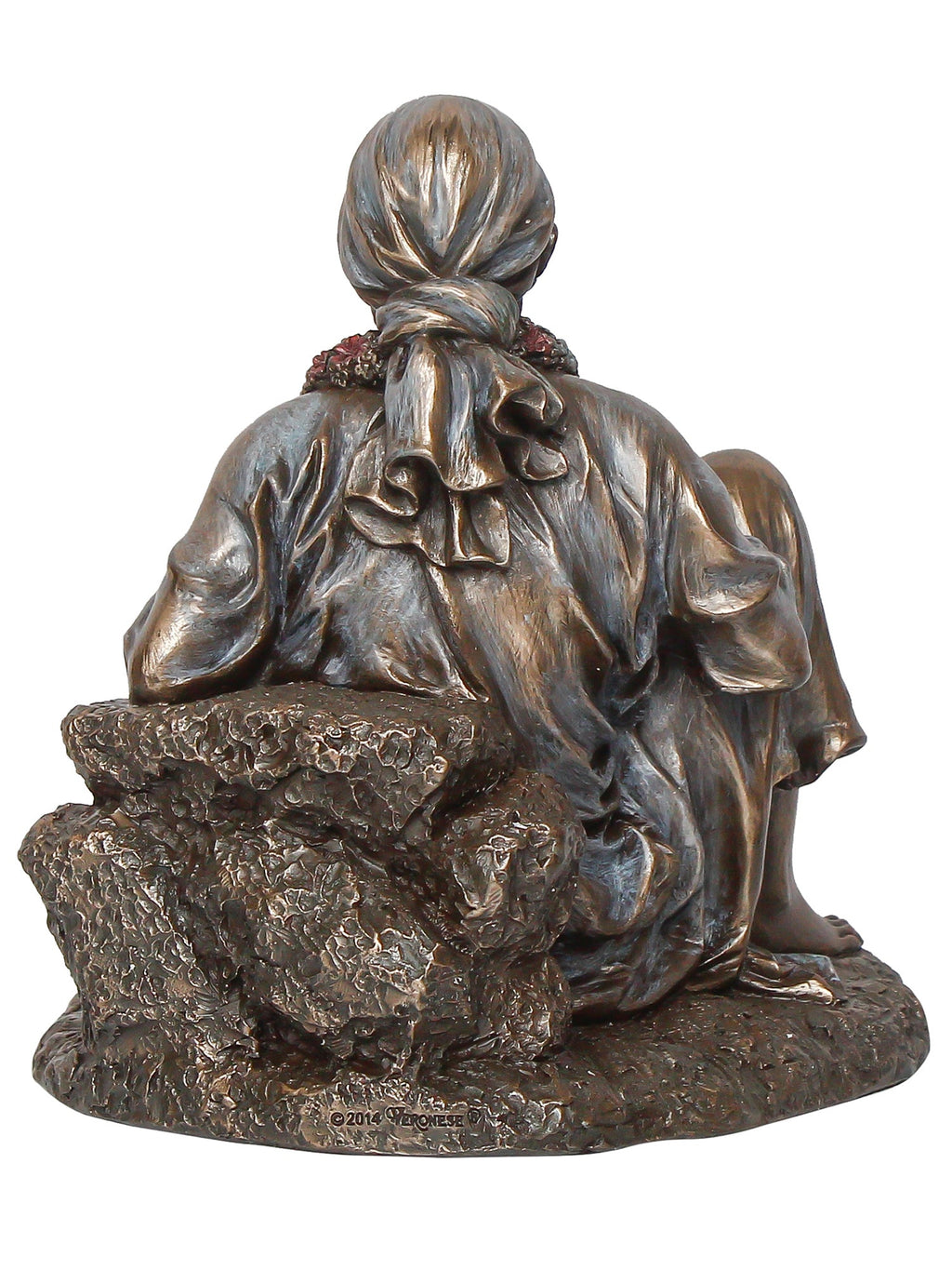 Decorative Polyresin and Bronze Sitting Sai Baba Statue Kafalo