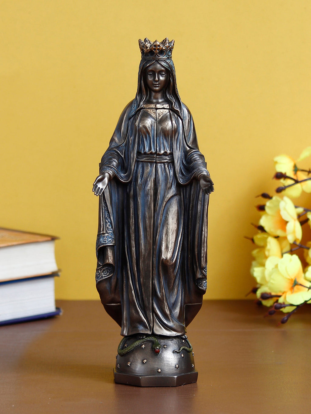 Silver Polyresin and Bronze Lady of Grace Idol Kafalo