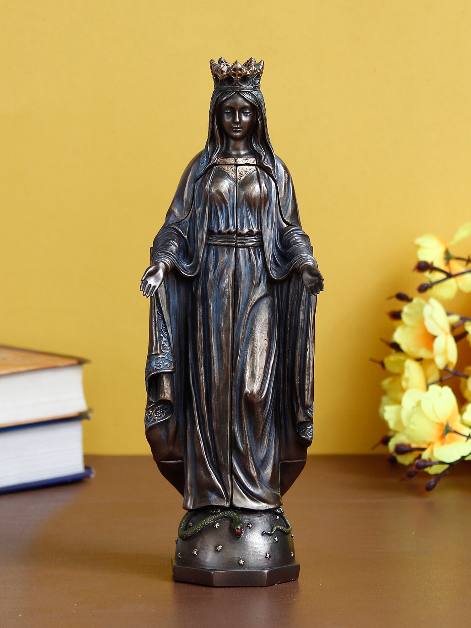 Silver Polyresin and Bronze Lady of Grace Idol Kafalo